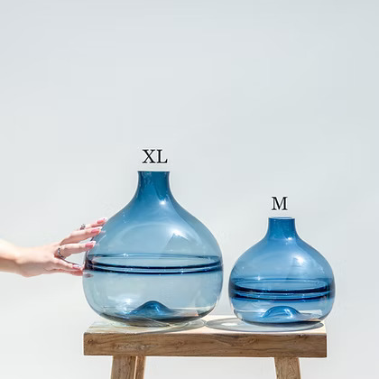 אגרטל זכוכית גלורי כחול